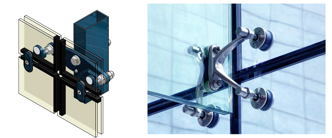 Спайдерная система остекления фасадов